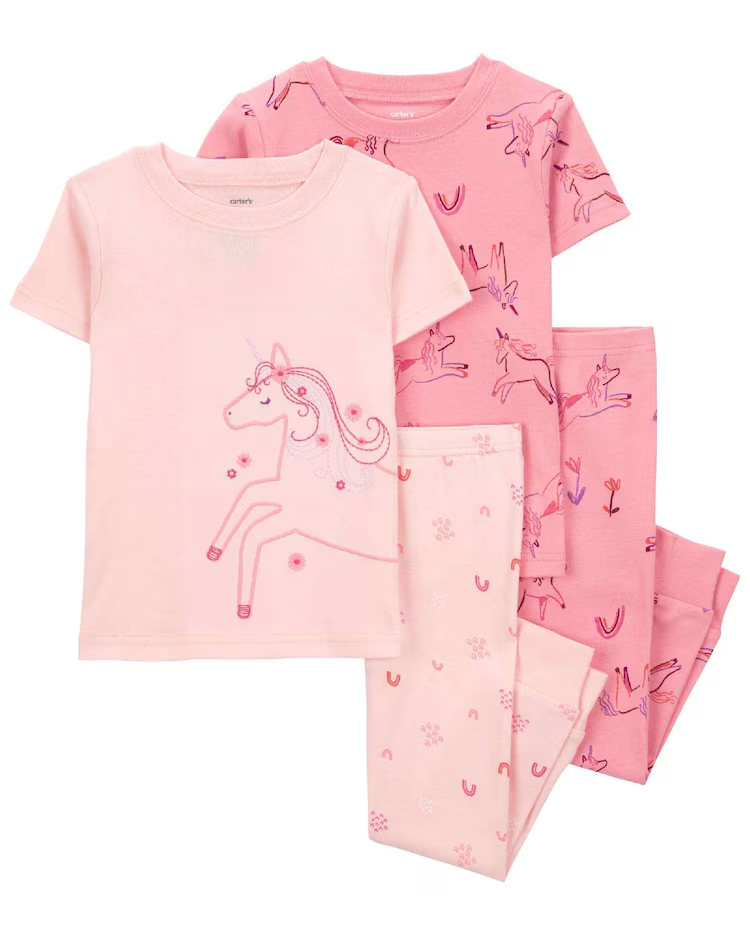 Pijama longo bebê 4 peças unicórnios multicor | Carter's