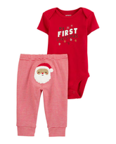 Conjunto longo bebê 2 peças meu primeiro Natal vermelho | Carter's